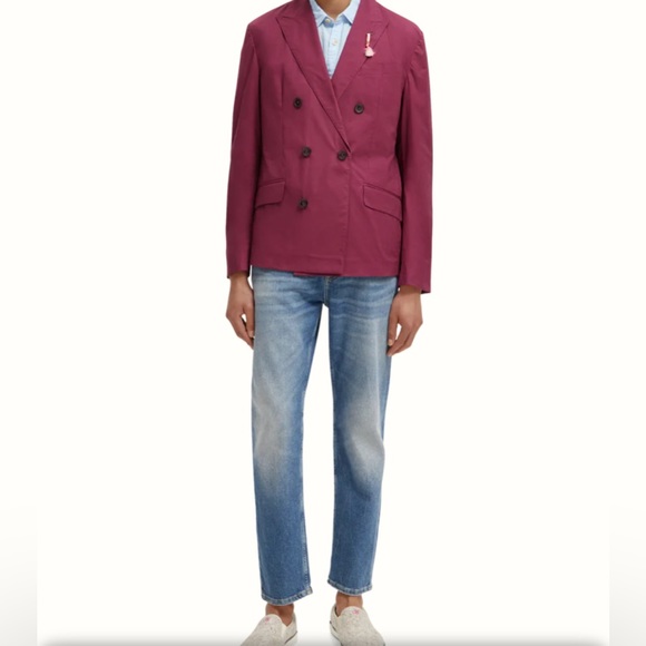 SALE! NWT Scotch & Soda Lightweight Double-Breasted Blazer - Picture 3 of 6